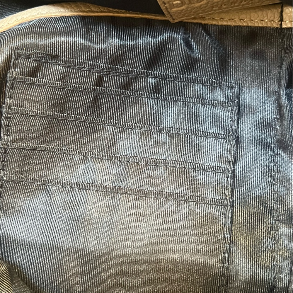 Duchamp London Tan Nylon Drawstring Computer Backpack - Picture 9 of 13